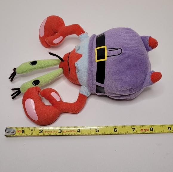 MR KRABS SpongeBob SquarePants TY Beanie Baby Plush 8" 2006 - Picture 5 of 7